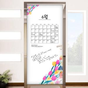 아트박스/꾸밈 im760-칠판현관문시트지_감성플라워튤립