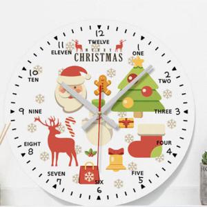 아트박스/꾸밈 ca490-어린이교육용시계14_크리스마스_인테리어벽