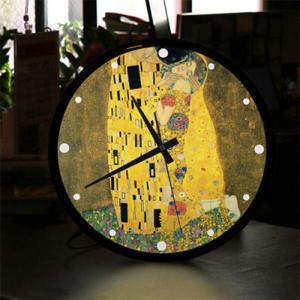 아트박스/꾸밈 nf012-LED시계액자35R_클림트키스