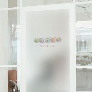 아트박스/꾸밈 gb874-스마일플라워_유리문시트지