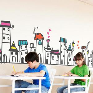 아트박스/꾸밈 ia170-사랑이 피어나는 행복한마을_그래픽스티커