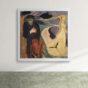 아트박스/꾸밈 pz035-명화13_뭉크_이별액자벽시계_디자인액자시