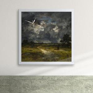 아트박스/꾸밈 px033-명화59_나르시스_폭풍액자벽시계_디자인액