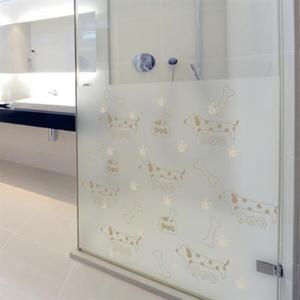 아트박스/낭만창고 dgcn017-멍멍이-무점착 반투명 창문시트지