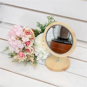 아트박스/빠띠라인 원목후레임원형반달 거울-소 YA