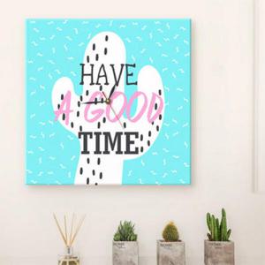 아트박스/꾸밈 cu017-해브어굿타임_선인장_노프레임시계