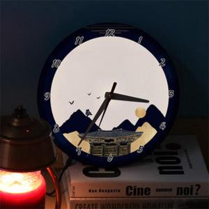 아트박스/꾸밈 ng277-LED시계액자25R_금빛풍경화