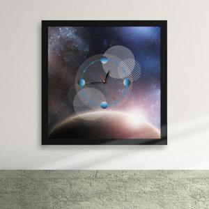 아트박스/꾸밈 iz229-우주공간 액자벽시계_디자인액자시계