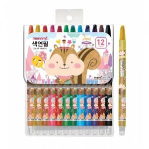 아트박스/한가람문구 모니주 샤프식 색연필 12색(여).모나미