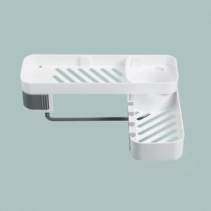 아트박스/위드마켓 180도 회전 접착식 욕실선반(그레이)