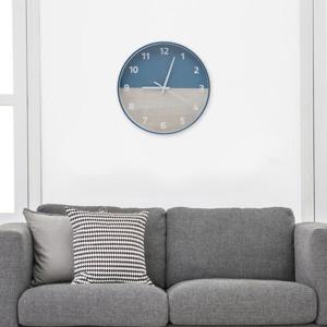 아트박스/위드마켓 심플라인 저소음 원형 벽시계(블루)