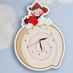 아트박스/꾸밈 nz612-인테리어벽시계_딸기롤케이크