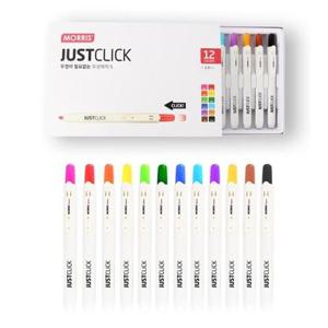 아트박스/오피스큐 모리스 저스트클릭 유성매직S 12색 세트