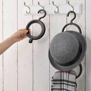 아트박스/위드마켓 데이홈 접이식 링 모자걸이 4p세트(블랙)