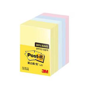 아트박스/3M 3M 포스트잇 노트 알뜰팩 656-5A 500매 (51*76mm)