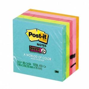 아트박스/3M 3M 포스트잇 강한점착용 654-5SSMA 마이애미 (76*76