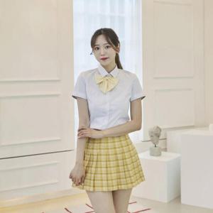 아트박스/교복몰 교복몰 딥옐로우 체크 스커트 교복 학생복 교복