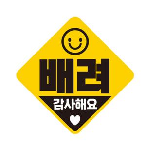 아트박스/제제데코 초보운전 탈부착 자석 반사 스티커 아기가 타