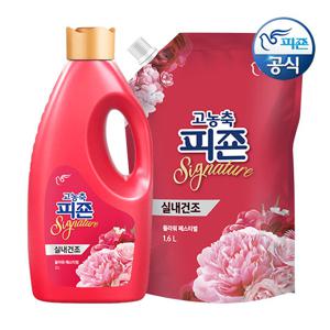 피죤 섬유유연제 시그니처 플라워페스티벌 2L 용기 x 1개+1.6L 리필 x 1개