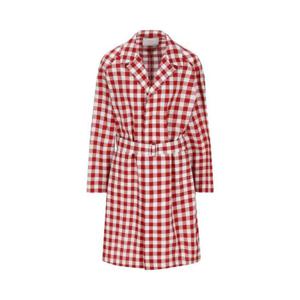 프라다 체크 프린트 벨티드 코트 SGC215S23112OB F0970 TP935020065