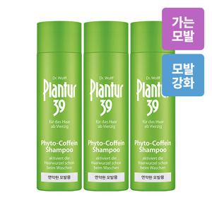 플란투어39 파이토-카페인 샴푸 (가늘고 연약한 모발용) 250ml X 3