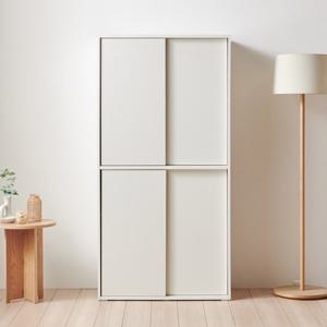 F41101 2단 슬라이딩 수납 옷장 800