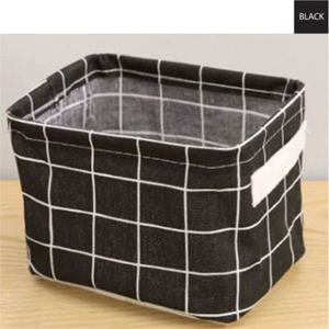 북유럽 스타일 코튼 보관 미니 린넨 바구니 색상 블랙