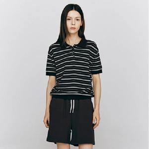 [지오다노]여성 여름 스트라이프 폴로넥 반팔 카라 니트 스웨터 355531/05355531