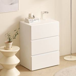 F41551 화이트 3단 서랍장 600 1color