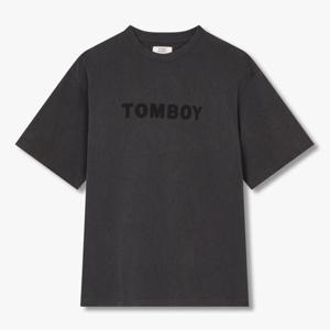 [톰보이]오버핏 체스트 로고 피그먼트 티셔츠 (91U5322115)