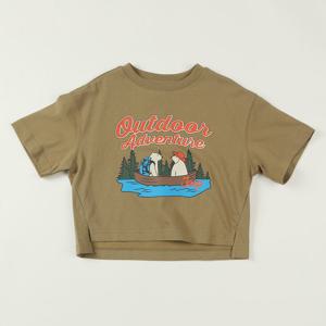 [지프키즈]여아 곰프린트 셋업 반팔티셔츠  KP2TSF244