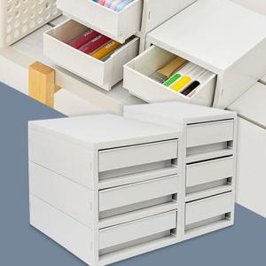 SYSMAX 뉴트로 3단 소품박스 서랍식 멀티 수납 정리함 데스크정리함 다용도정리함 주방잡화정리함 화장품정