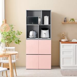 C3391 광폭 냉장고형 하부 4도어 수납장 800 5colors