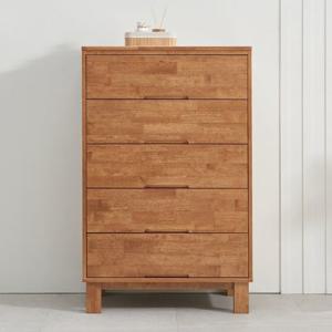 G412 고무나무 원목 5단 서랍장 800 1color