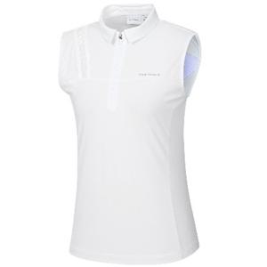 [와이드앵글]여성 TO 메쉬 믹스 쿼터집업 슬리브리스 WWM24239W2