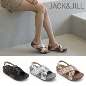 [잭앤질]잭앤질 스팽글 포인트 쿠션 샌들(JB3Z353)