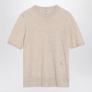 버버리 울 라운드넥 니트 반팔 티셔츠 8101955164091 Brown