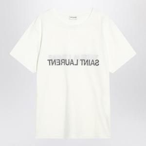 생로랑 반팔 티셔츠 663278Y37AW White