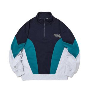 [인터크루]컬러 블록 반집업 D네이비 ITX3TT10PDY_CC