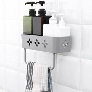 접착식 샤워타월걸이 욕실선반 / 물빠짐 화장실선반