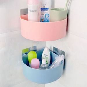 부채꼴 선반 접착식 욕실 화징실 수납선반 정리대 욕실수납장