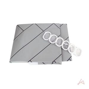 헤링본 샤워커튼 (그레이)