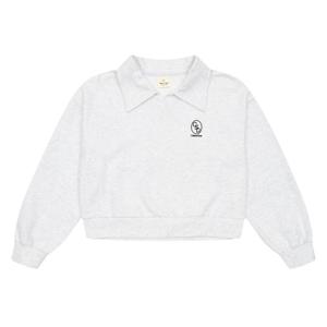 에꼴리에 여아 오픈 카라 맨투맨 티셔츠 23QT753_GY