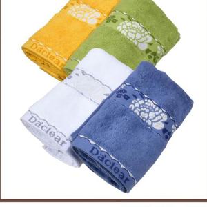 신우 최고급면사 코튼 세안타올 연꽃자수 타월 수건