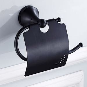 K6809 고급 골드 블랙 검정 도금 욕실 휴지걸이
