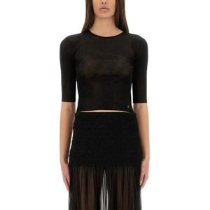 생로랑 반팔 티셔츠 819910 Y75WA1000 Black