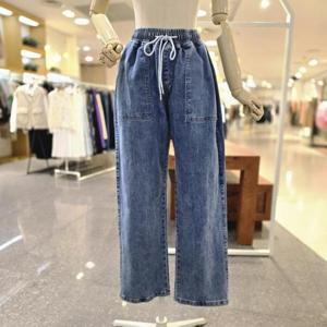 [멜로디가든]M25F8P125_허리밴딩 일자데님팬츠