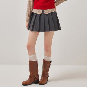 [포커스][팬츠안감]절개 플리츠 미니 스커트 PBBF5F1SK8041