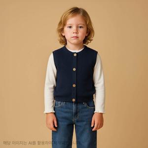 [밀리밤]베이직와플조끼가디건(MLVK25W1G)