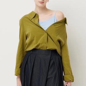 [시슬리]테헤란 배색 탑 백 스트링 셔츠(SAWS16541)